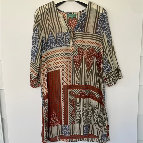 Antica Sartoria by Giacomo Cinque Swim Kaftan Dress Coverup Large - Picture 6 of 14